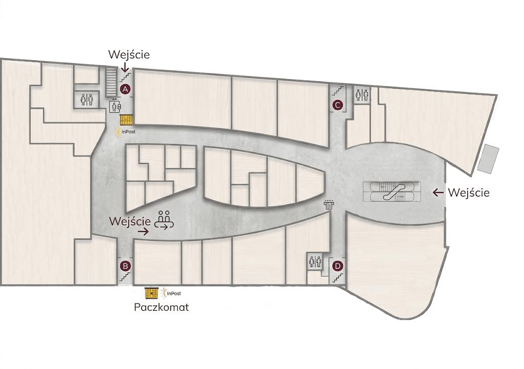 Plan centrum — Parter (poziom 0)